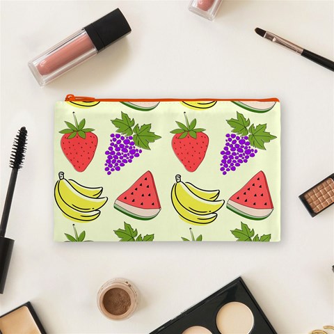 Fruits Pattern Background Food Cosmetic Bag (Medium) from ArtsNow.com Front