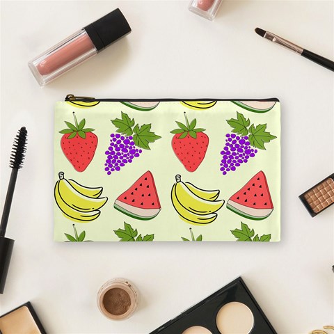 Fruits Pattern Background Food Cosmetic Bag (Medium) from ArtsNow.com Front