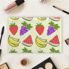 Fruits Pattern Background Food Cosmetic Bag (Large) from ArtsNow.com Front
