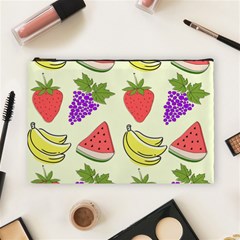 Fruits Pattern Background Food Cosmetic Bag (Large) from ArtsNow.com Front