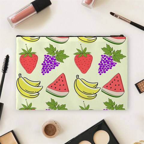 Fruits Pattern Background Food Cosmetic Bag (Large) from ArtsNow.com Back