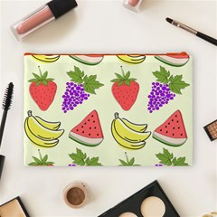 Fruits Pattern Background Food Cosmetic Bag (Large) from ArtsNow.com Back