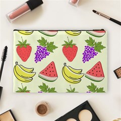 Fruits Pattern Background Food Cosmetic Bag (Large) from ArtsNow.com Back