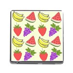 Fruits Pattern Background Food Memory Card Reader (Square 5 Slot)