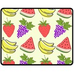 Fruits Pattern Background Food Fleece Blanket (Medium)