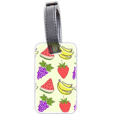 Fruits Pattern Background Food Luggage Tag (two sides) from ArtsNow.com Front
