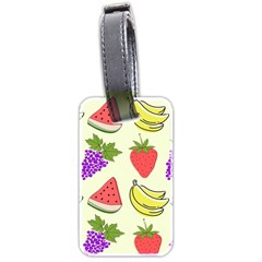 Fruits Pattern Background Food Luggage Tag (two sides) from ArtsNow.com Back