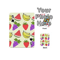 Fruits Pattern Background Food Playing Cards 54 Designs (Mini) from ArtsNow.com Front - Spade5