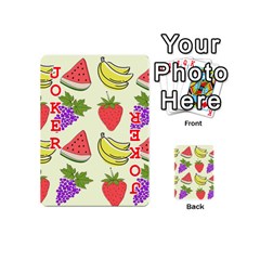 Fruits Pattern Background Food Playing Cards 54 Designs (Mini) from ArtsNow.com Front - Joker2