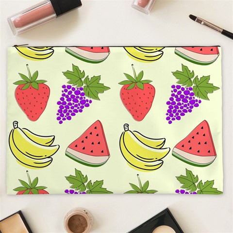 Fruits Pattern Background Food Cosmetic Bag (XXL) from ArtsNow.com Front