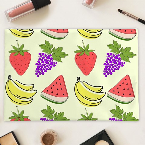 Fruits Pattern Background Food Cosmetic Bag (XXL) from ArtsNow.com Front