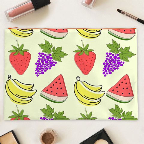 Fruits Pattern Background Food Cosmetic Bag (XXL) from ArtsNow.com Front