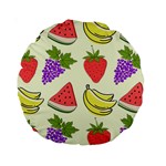 Fruits Pattern Background Food Standard 15  Premium Round Cushions