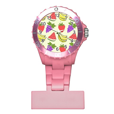 Fruits Pattern Background Food Plastic Nurses Watch from ArtsNow.com Front
