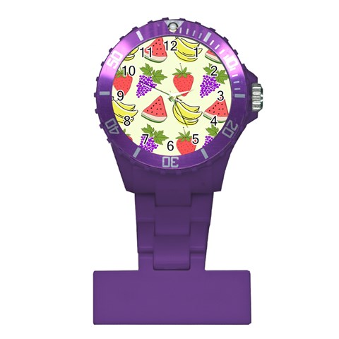 Fruits Pattern Background Food Plastic Nurses Watch from ArtsNow.com Front
