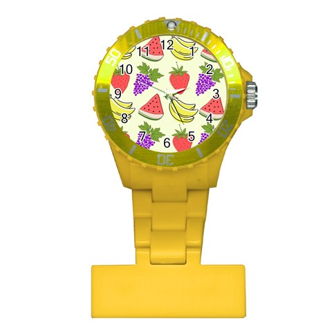 Fruits Pattern Background Food Plastic Nurses Watch from ArtsNow.com Front