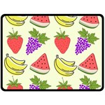 Fruits Pattern Background Food Two Sides Fleece Blanket (Large)