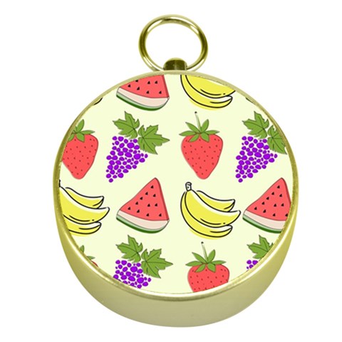 Fruits Pattern Background Food Gold Compasses from ArtsNow.com Front
