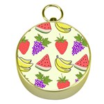 Fruits Pattern Background Food Gold Compasses