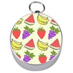Fruits Pattern Background Food Silver Compasses