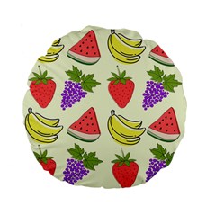Fruits Pattern Background Food Standard 15  Premium Flano Round Cushions from ArtsNow.com Front