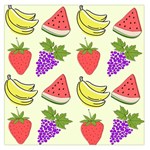 Fruits Pattern Background Food Square Satin Scarf (36  x 36 )