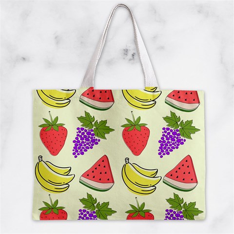 Fruits Pattern Background Food Zipper Mini Tote Bag from ArtsNow.com Front