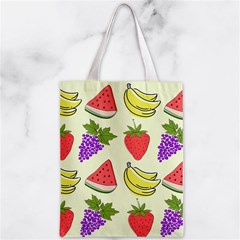 Fruits Pattern Background Food Zipper Classic Tote Bag from ArtsNow.com Back