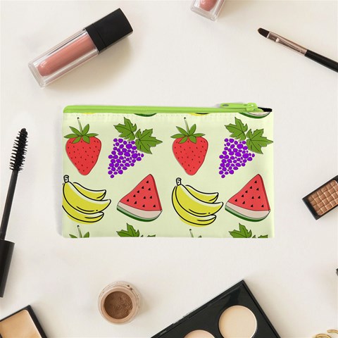 Fruits Pattern Background Food Cosmetic Bag (XS) from ArtsNow.com Back