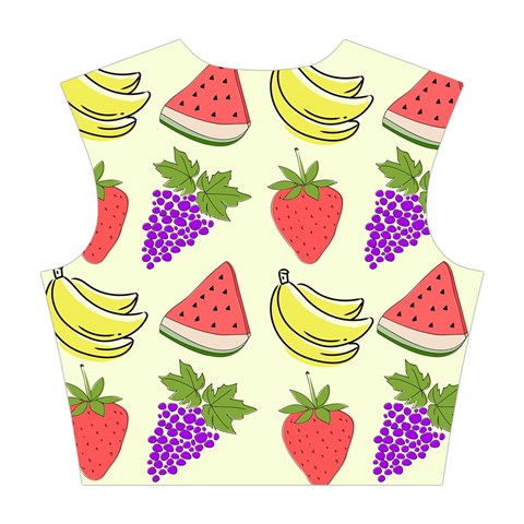 Fruits Pattern Background Food Cotton Crop Top from ArtsNow.com Back