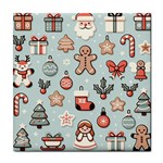 Christmas Cartoon Pattern Tile Coaster