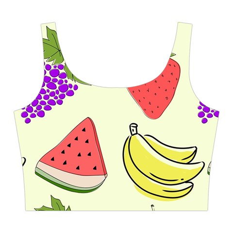 Fruits Pattern Background Food Midi Sleeveless Dress from ArtsNow.com Top Back
