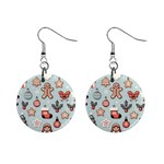 Christmas Cartoon Pattern Mini Button Earrings