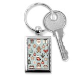 Christmas Cartoon Pattern Key Chain (Rectangle)