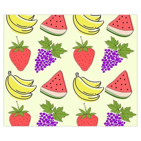 Fruits Pattern Background Food Zipper Medium Tote Bag from ArtsNow.com Back