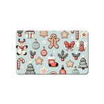 Christmas Cartoon Pattern Magnet (Name Card)