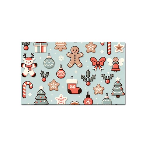 Christmas Cartoon Pattern Sticker Rectangular (100 pack) from ArtsNow.com Front