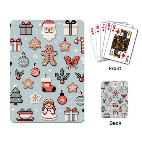 Christmas Cartoon Pattern Playing Cards Single Design (Rectangle) from ArtsNow.com Back