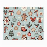 Christmas Cartoon Pattern Small Glasses Cloth (2 Sides)