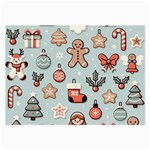 Christmas Cartoon Pattern Large Glasses Cloth (2 Sides)