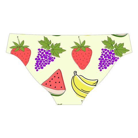 Fruits Pattern Background Food Cross Back Hipster Bikini Set from ArtsNow.com Back Under