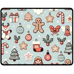 Christmas Cartoon Pattern Fleece Blanket (Medium)