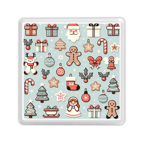 Christmas Cartoon Pattern Memory Card Reader (Square) from ArtsNow.com Front
