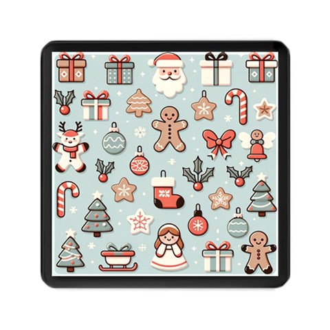 Christmas Cartoon Pattern Memory Card Reader (Square) from ArtsNow.com Front