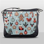 Christmas Cartoon Pattern Messenger Bag