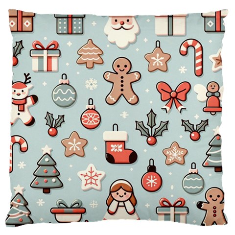 Christmas Cartoon Pattern Large Cushion Case (Two Sides) from ArtsNow.com Back