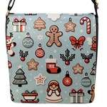 Christmas Cartoon Pattern Flap Closure Messenger Bag (S)