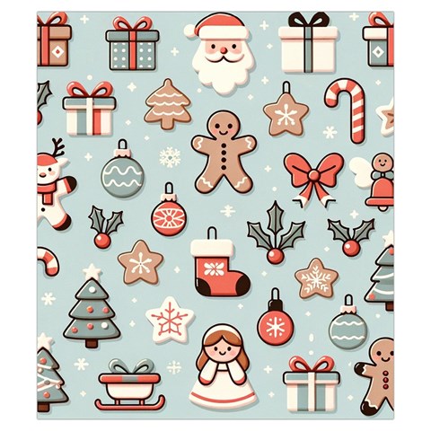 Christmas Cartoon Pattern Drawstring Pouch (Small) from ArtsNow.com Front