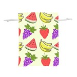 Fruits Pattern Background Food Lightweight Drawstring Pouch (L)