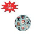 Christmas Decoration Angel 1  Mini Buttons (10 pack) 